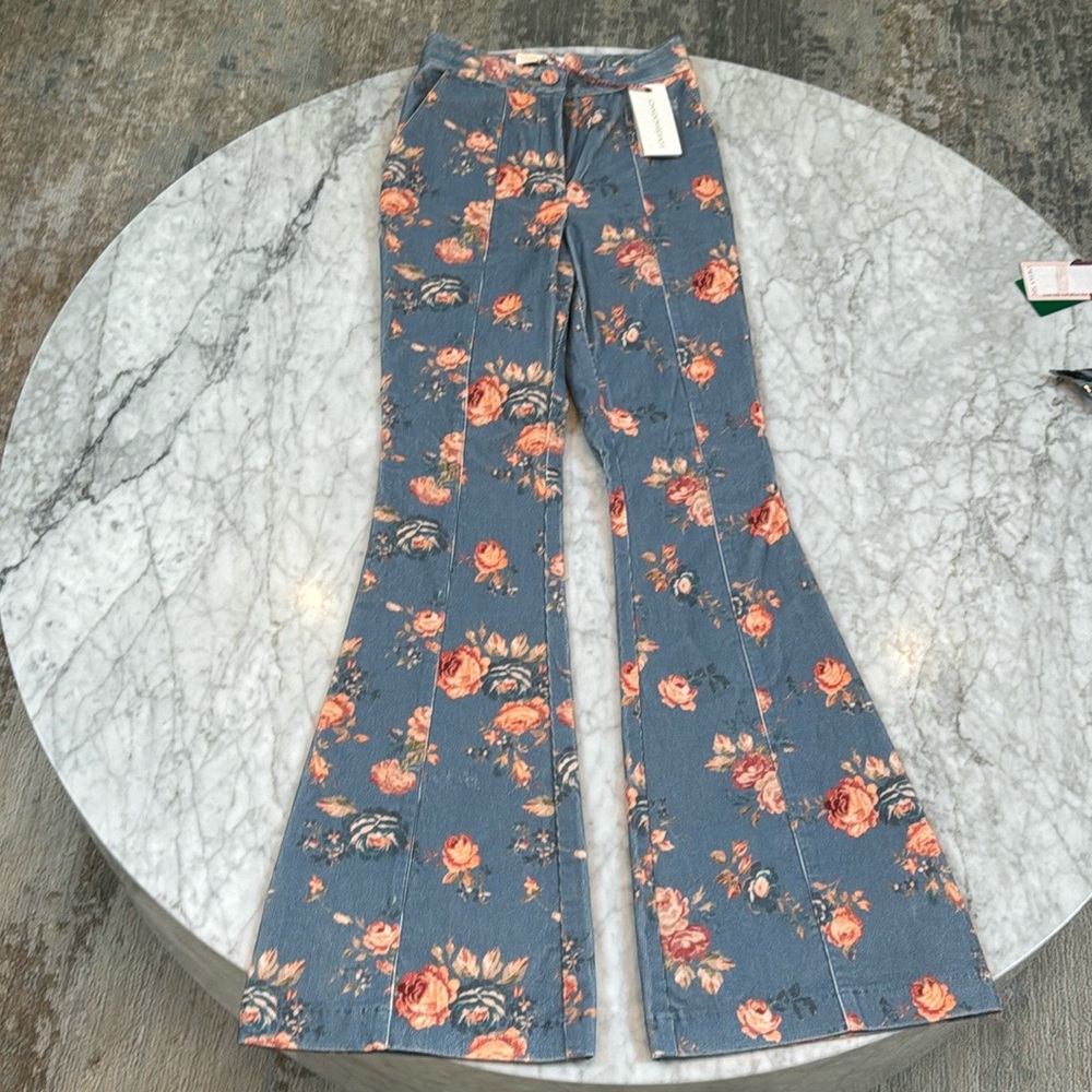 LoveShackFancy - Meyerson Flared Floral Pant - NWT